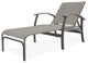 Belle Isle Sling 4-Position Outdoor Chaise Lounge, Smoke/Warm Gray