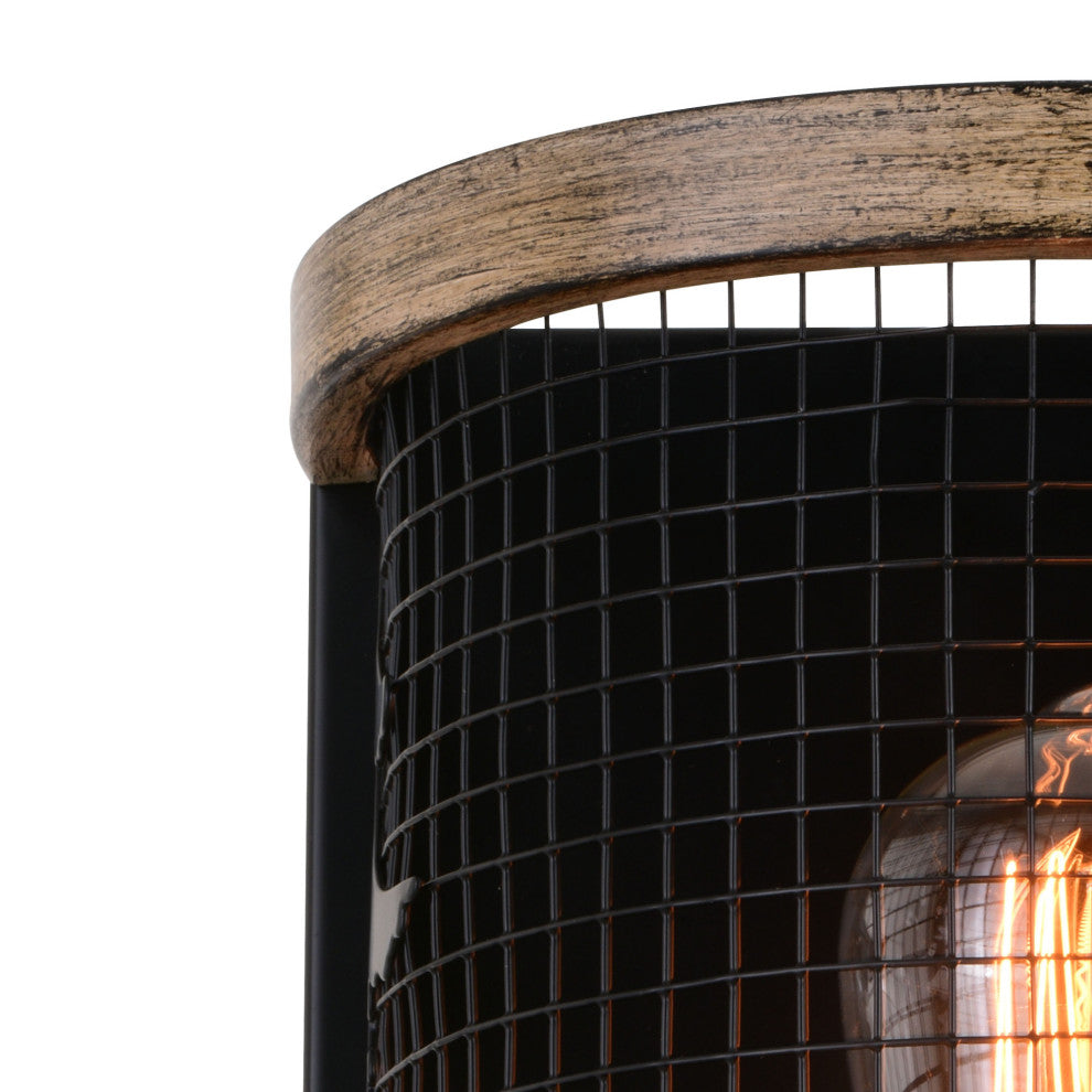 Vaxcel Lighting W0408 Kodiak 12" Tall Wall Sconce - Black / Burnished Teak