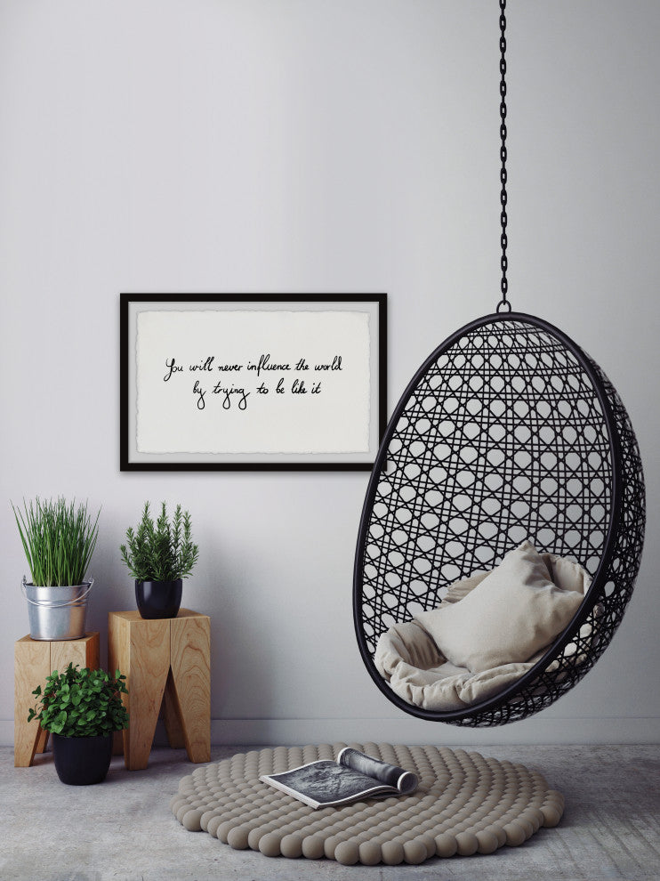 "Influence the World" Framed Painting Print, 45x30