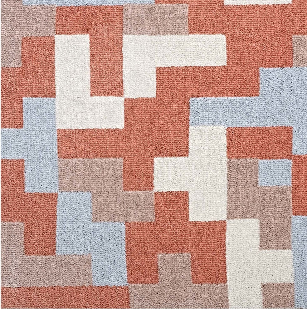 Andela Interlocking Block Mosaic 5x8 Area Rug