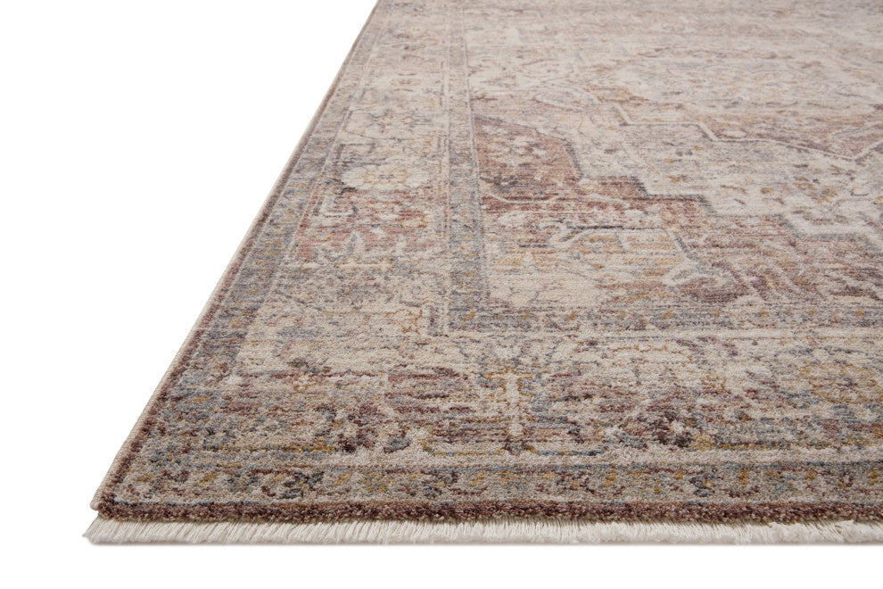 Loloi Lyra Area Rug, Berry / Stone, 2'-7" X 12'-0"