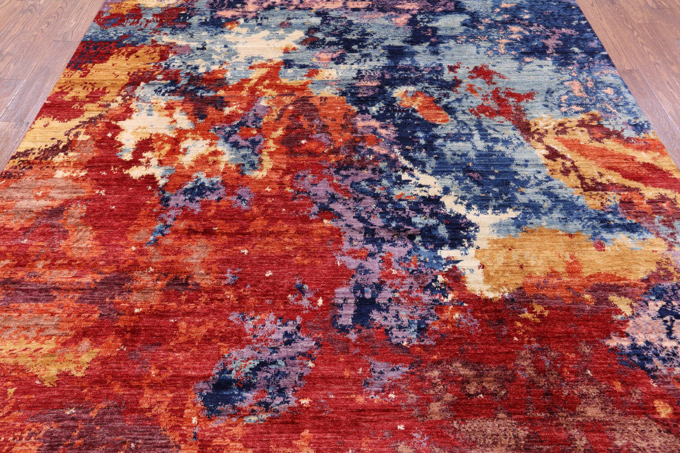 Handmade Modern Wool Rug 8' 5" X 11' 9" Q9680
