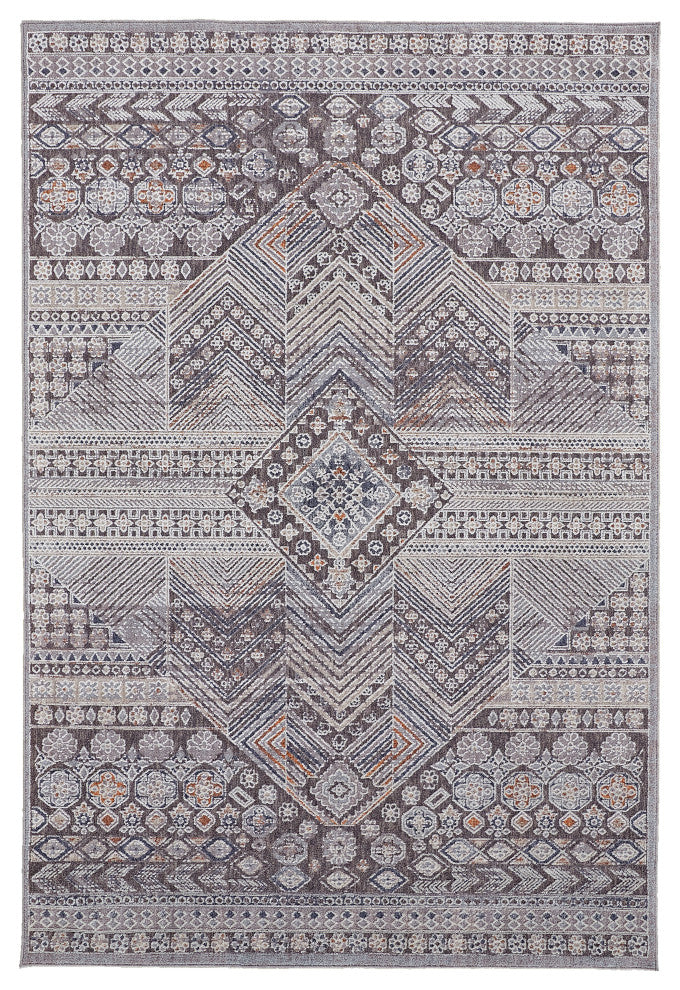 Weave & Wander Edwardo Rug, Ivory/Charcoal Gray, 1'-8" X 2'-10" Rug