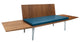 Solid Chestnut Wood Sofa with Sand Cast Aluminium Legs 31"x102"x36"