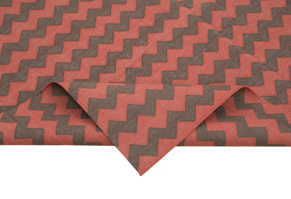 Rug N Carpet - Handmade Wool 6' 0'' x 9' 0'' Geometric Dhurrie Kilim Rug