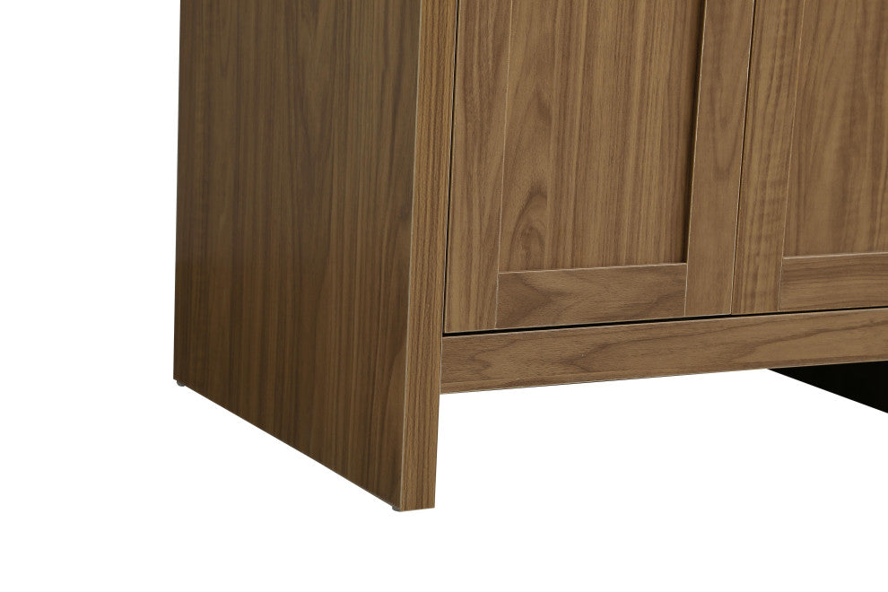 Home Living 30" Single Bathroom Vanity, Walnut Brown