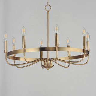 Maxim 14498 Frankie 8 Light 29"W Taper Candle Style Chandelier - Heritage