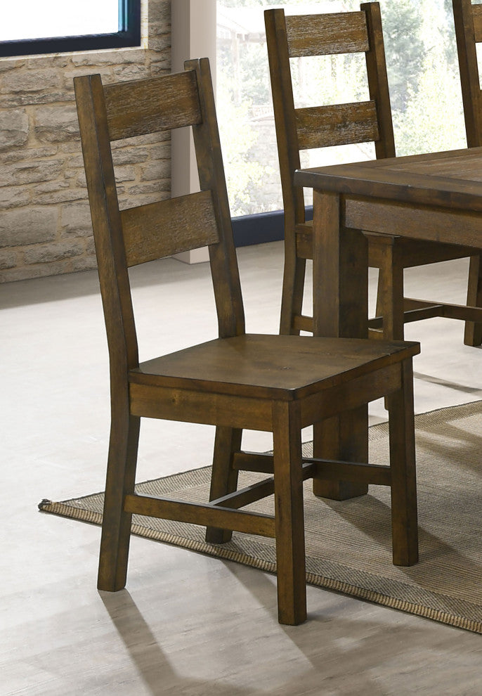 Coleman Dining Side Chair Rustic Golden Brown, Set of 2