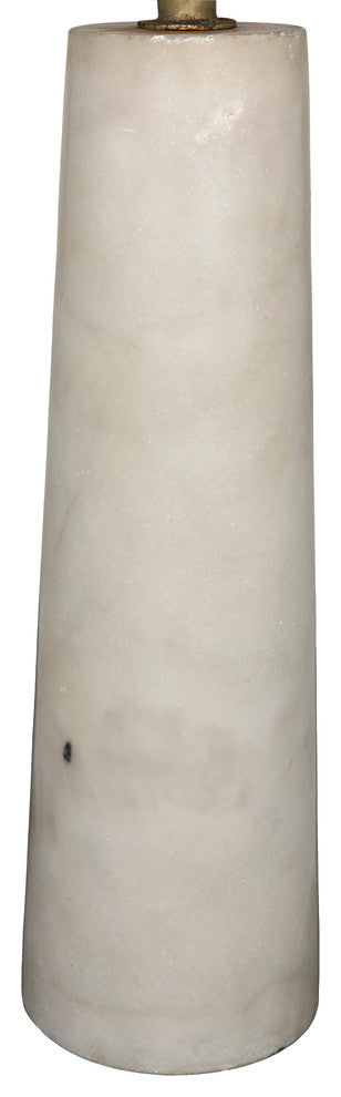 Noir Hotaru Side Table, White Marble and Antique Brass