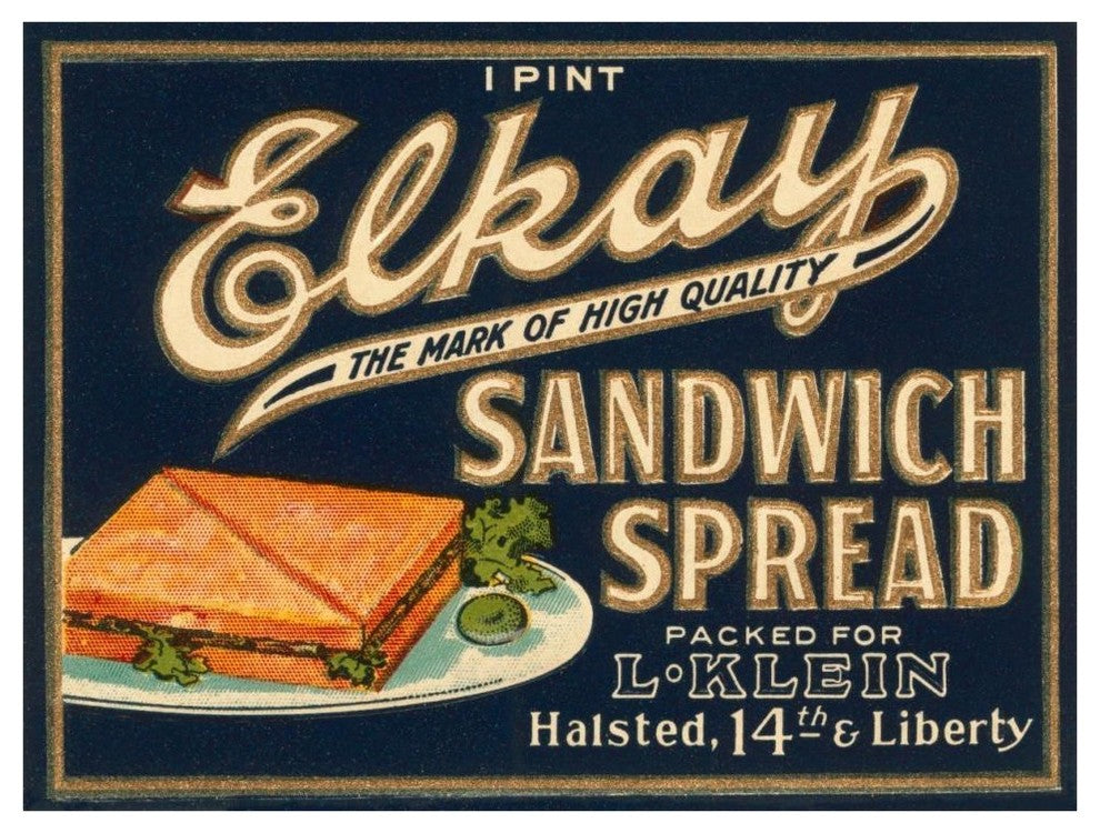 "Elkay Sandwich Spread" Digital Paper Print by Retrolabel, 42"x32"