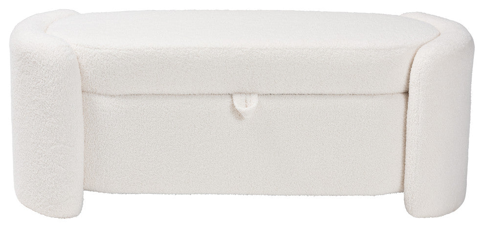 Aminah Boucle Storage Bench