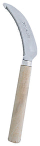 4" Deep Serration Stainless Blade, Weeder Sickle, Wood Handle