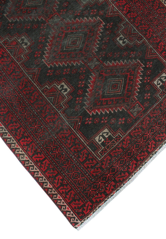 Semi Antique Ibrahim Red Rug, 3'9x6'5