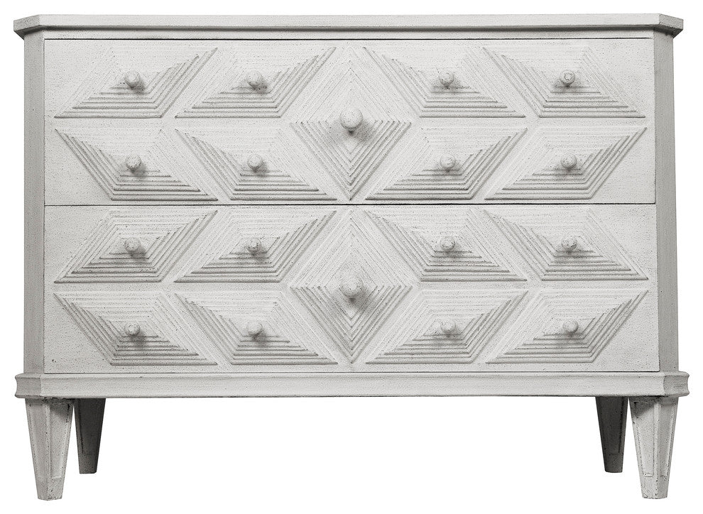 Noir Furniture Giza Dresser, White Weathered