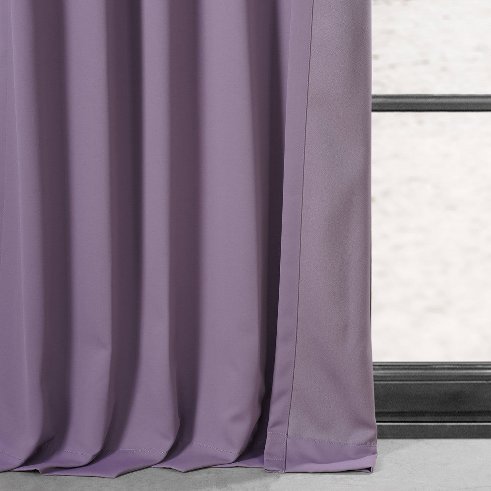 Boho Purple Performance Woven Blackout Curtain Pair, 50W x 120L