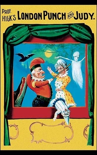Prof. Hicks London Punch and Judy - Canvas Poster 20" x 30"
