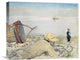 "On the Shingle, Honfleur" Stretched Canvas Giclee by Eva Gonzales, 22"x18"