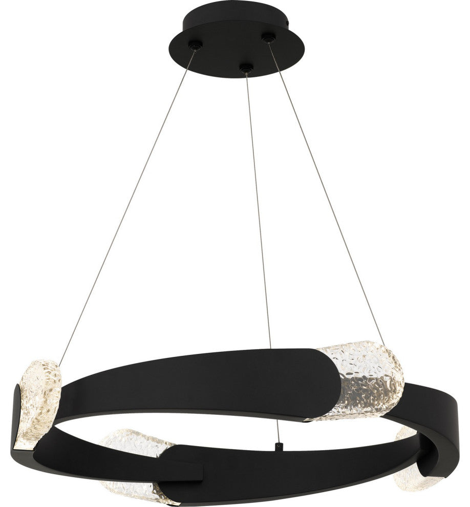 Saffron LED Pendant in Matte Black