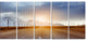 Straight Road under Blue Sky, Large Landscape Canvas Art, 60"x28", 5 Panels