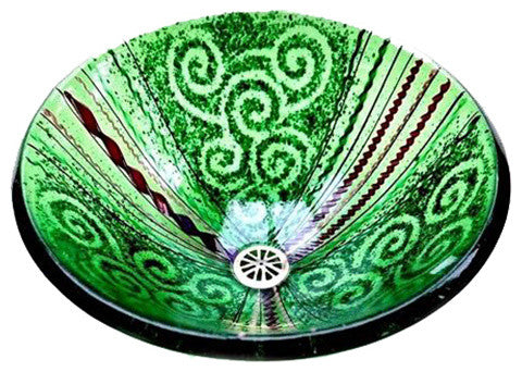 Glass Bathroom Sink | Green Venetian