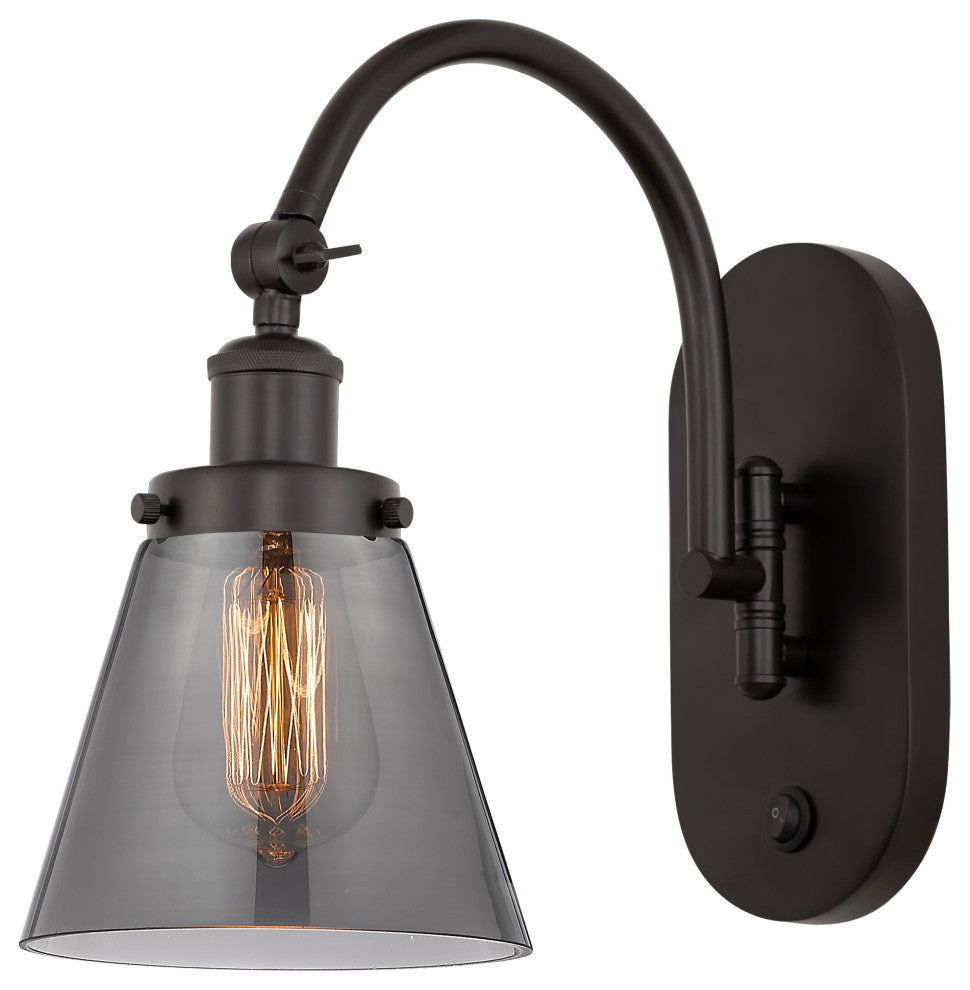 Cone Sconce, Oil Rubbed Bronze, Plated Smoke, Plated Smoke
