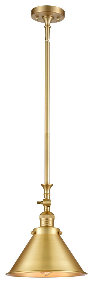 Briarcliff 1 Light Mini Pendant, Satin Gold, Satin Gold