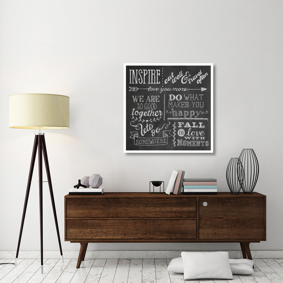 "Inspiration Chalkboard III" Digital Paper Print by Mary Urban, 38"x38"