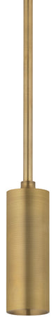 Luxe Cylinder Pendant, Patina Brass, 2.5"Lx2.5"Wx14"H