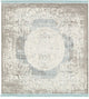 Contemporary Classique 4' Square Sand and Sky Area Rug