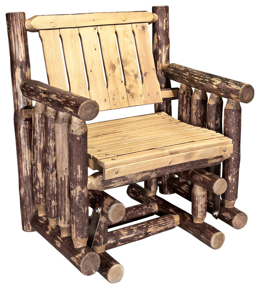 Glacier Country Collection Single Seat Glider, Exterior Stain Finish