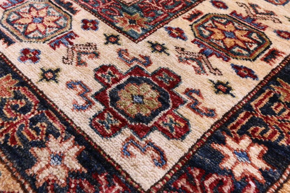 Super Kazak Geometric Handmade Rug 8' 5" X 9' 10" Q10610