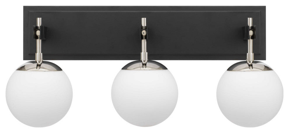 Allie 3-Lt Bath - Black/Polished Nickel