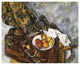 "Still Life with Floral Curtain" Digital Paper Print by Paul Cezanne, 18"x15"