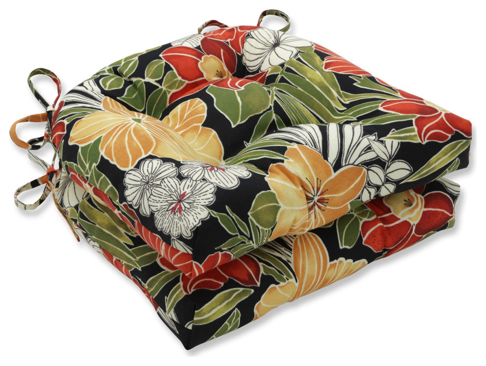 Clemens Noir Reversible Chair Pad Set of 2