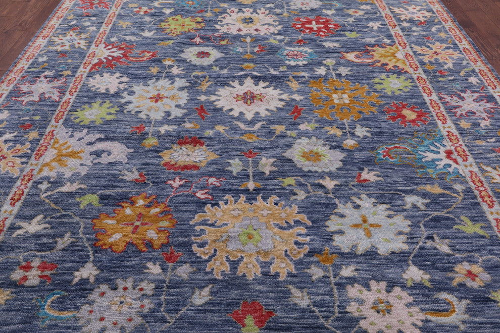 9' 0" X 11' 10" Turkish Oushak Handmade Wool Rug - Q13371