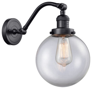 INNOVATIONS LIGHTING 515-1W-BK-G202-8 Large Beacon 1 Light Sconce