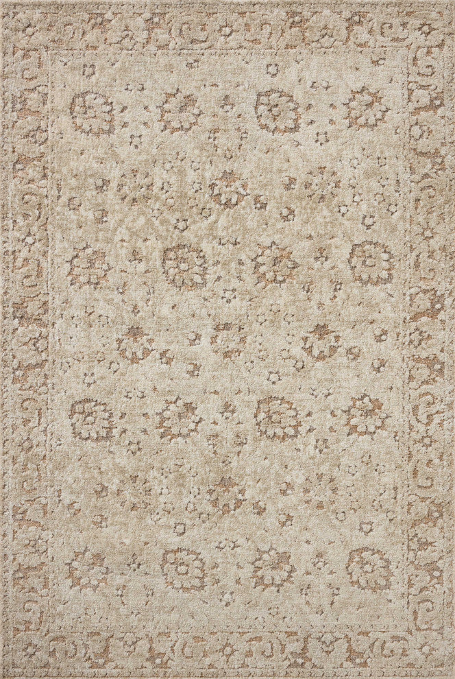 Loloi Percival Natural / Salmon 18" x 18" Sample Rug