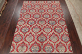 Traditional Pakistani Handmade Damask Kazak Oriental Area Rug, Red, 11'10"X9'1"