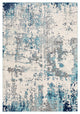 Surya Sunderland SUN-2300 6'7"x9' Rug, Navy/Aqua/Light Gray/White/Medium Gray