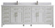 Cambridge 84 Double Sink Bath Vanity in Coventry Gray 2" Calacatta Nuvo