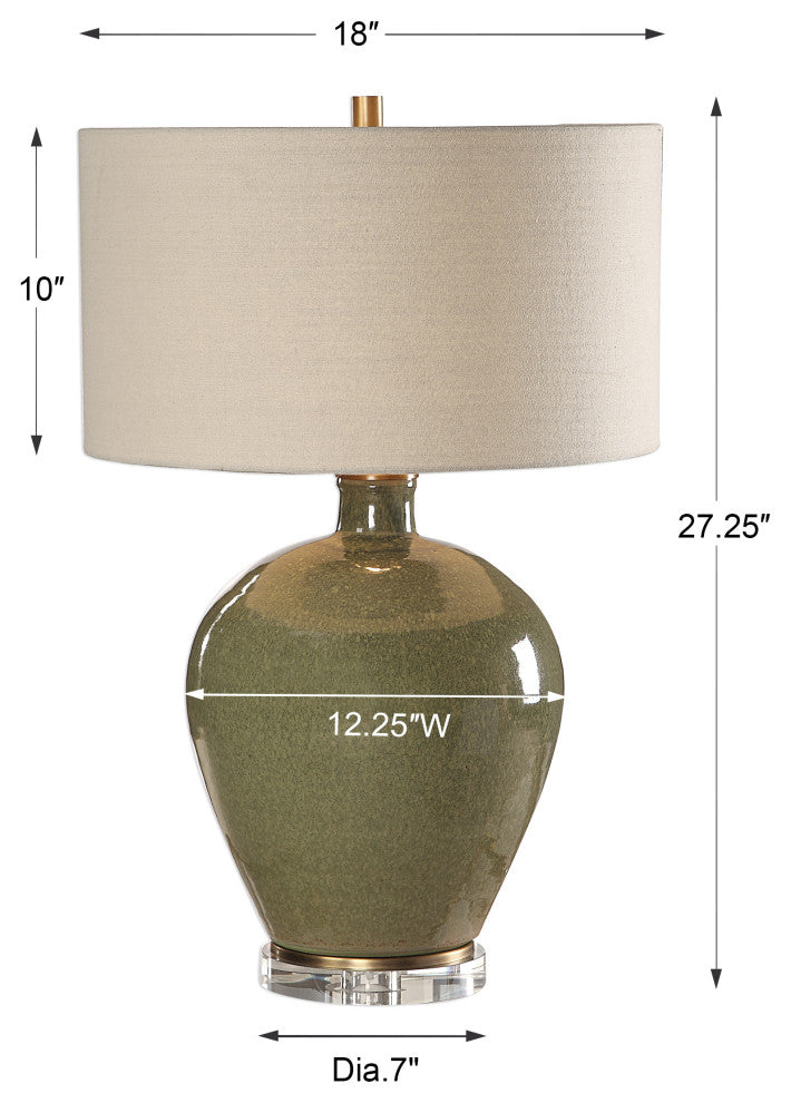 New Uttermost Elva Emerald Table Lamp