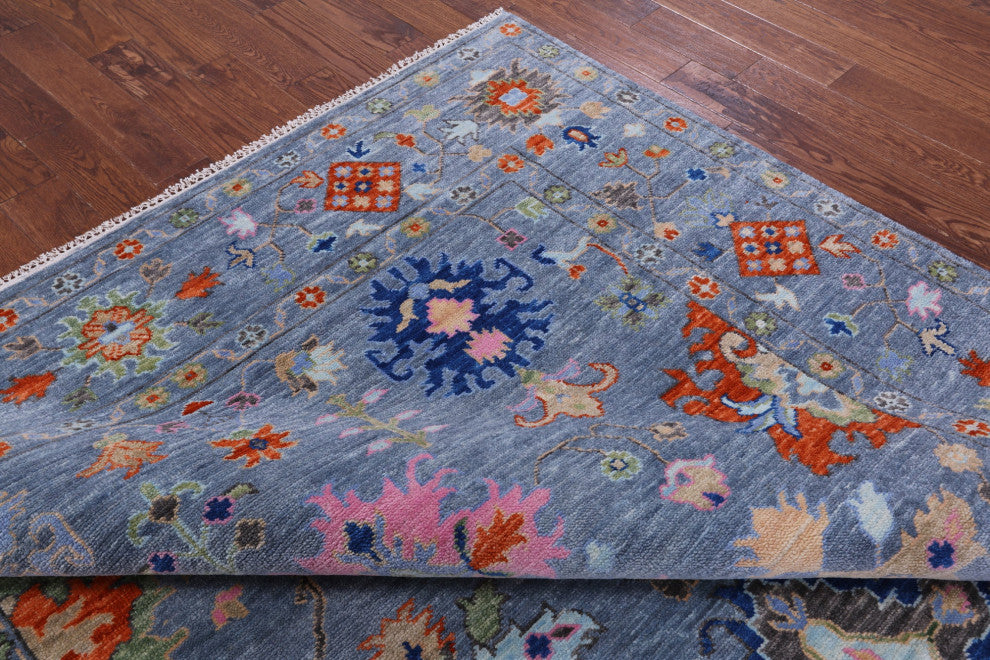 8' 1" X 10' 1" Turkish Oushak Hand Knotted Wool Rug - Q13641