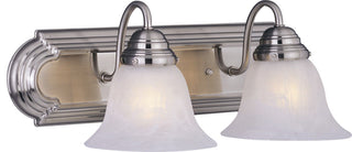 Maxim 8012 Essentials 18"W Bath Light - Satin Nickel / Marble Glass