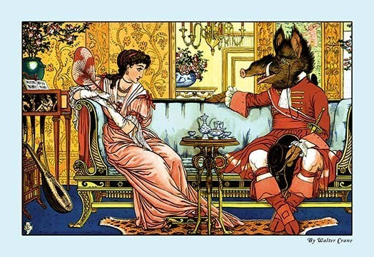 Beauty and the Beast - The Courtship - Gallery Wrapped Canvas Art 28" x 42"