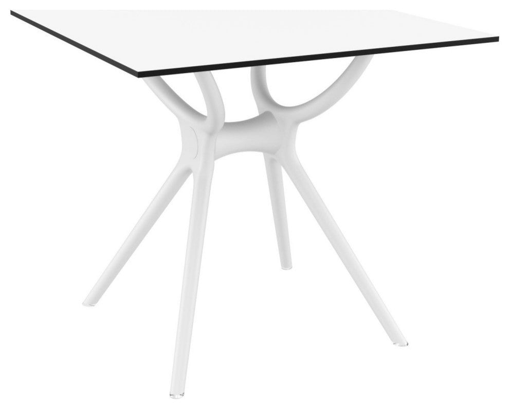 Ares Dining Set With 2 Chairs White