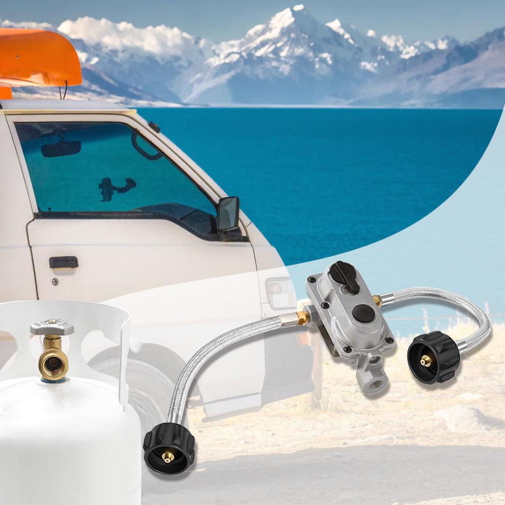 2 Pieces 12 inch 1/4-inch NPT Stainless Braided Pigtail RV Propane Hose