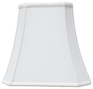 Royal Designs Rectangle Cut Corner Lamp Shade, Linen White, 6.5x12x10