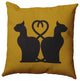 26" x 26" Conniving Cats Decorative Throw Pillow, Autumn Gold