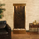 Harmony River Flush Mount Water Fountain, Green Marble, Rustic Copper