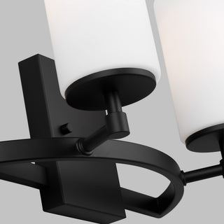 Alturas 2-Light Bathroom Vanity Light in Midnight Black